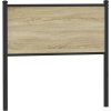 Náhradní čelo postele dub 90 cm kompozitní dřevo a ocel [4007793] (Barva Hnědý dub)