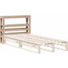 Čelo postele s policemi 100 cm masivní borovice [850894] (Barva Bílá)