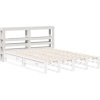 Čelo postele s policemi 120 cm masivní borovice [850891] (Barva Bílá)