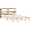 Čelo postele s policemi 120 cm masivní borovice [850891] (Barva Bílá)