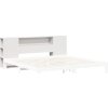 Čelo postele s úložným prostorem 200 cm masivní borovice [855619] (Barva Bílá)