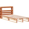 Čelo postele s policemi 75 cm masivní borovice [850901] (Barva Voskově hnědá)