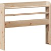 Čelo postele s policemi 100 cm masivní borovice [850960] (Barva Bílá)