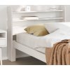 Čelo postele s policemi 100 cm masivní borovice [850960] (Barva Bílá)