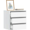 Rohová zásuvková komoda 60x41x58 cm kompozitní dřevo [852843] (Barva Bílá)