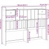 Čelo postele s úložným prostorem 160 cm masivní borovice [855505] (Barva Přírodní)