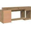 Psací stůl s LED světly 200x55x91 cm kompozitní dřevo [3309440] (Barva dub sonoma)