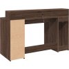 Psací stůl s LED světly 140 x 55 x 91 cm kompozitní dřevo [3309426] (Barva Hnědý dub)
