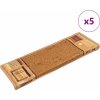 Nášlapy na schody samolepicí 5 ks 65x21x4 cm [149842] (Barva Černá a šedá)