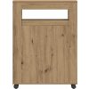 Úzká koupelnová skříňka na kolečkách kompozitní dřevo [855270] (Barva dub sonoma)