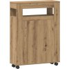 Úzká koupelnová skříňka na kolečkách kompozitní dřevo [855270] (Barva dub sonoma)