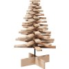 Dřevěný vánoční stromeček na ozdoby 80 cm masivní borovice [858202] (Barva Bílá)