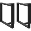 Nohy k jídelnímu stolu ve tvaru T, 2 ks, , 90 x 35 x (72-73) cm, ocel [4013064] (Barva Černá)