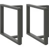Nohy k jídelnímu stolu ve tvaru T, 2 ks, , 90 x 35 x (72-73) cm, ocel [4013064] (Barva Černá)