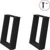 Nohy konferenčního stolku ve tvaru U, 2 ks, ocel, 28 x (42-43) cm, ocel [4012758] (Barva Antracitová)