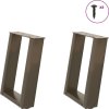 Nohy konferenčního stolku ve tvaru U, 2 ks, ocel, 28 x (42-43) cm, ocel [4012758] (Barva Antracitová)