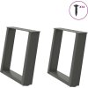 Nohy konferenčního stolku ve tvaru U, 2 ks, ocel, 50 x (42-43) cm, ocel [4012766] (Barva Antracitová)