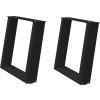 Nohy konferenčního stolku ve tvaru U, 2 ks, ocel, 50 x (42-43) cm, ocel [4012766] (Barva Antracitová)