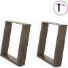 Nohy konferenčního stolku ve tvaru U, 2 ks, ocel, 50 x (42-43) cm, ocel [4012766] (Barva Antracitová)