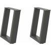Nohy konferenčního stolku ve tvaru U 2 ks ocel 38 x (42-43) cm ocel [4012762] (Barva Antracitová)