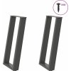 Nohy konzolového stolku ve tvaru U, 2 ks, ocel, 28 x (72-73) cm, ocel [4012776] (Barva Černá)