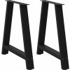 Nohy k jídelnímu stolu ve tvaru A, 2 ks, , 70 x (72-73) cm, ocel [4012852] (Barva Černá)