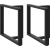 Nohy k jídelnímu stolu ve tvaru T, 2 ks, , 100 x 35 x (72-73) cm, ocel [4013068] (Barva Černá)