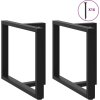 Nohy k jídelnímu stolu ve tvaru T, 2 ks, , 100 x 35 x (72-73) cm, ocel [4013068] (Barva Černá)