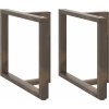 Nohy k jídelnímu stolu ve tvaru T, 2 ks, , 100 x 35 x (72-73) cm, ocel [4013068] (Barva Černá)