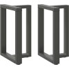Nohy k jídelnímu stolu ve tvaru T, 2 ks, , 60 x 35 x (72-73) cm, ocel [4013054] (Barva Antracitová)