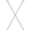 Nohy k jídelnímu stolu ve tvaru X, 2 ks, ocel, 60 x (72-73) cm, ocel [4012972] (Barva Černá)