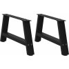 Nohy konferenčního stolku ve tvaru A, 2 ks, , 70 x (30-31) cm, ocel [4012826] (Barva Antracitová)