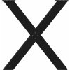 Nohy k jídelnímu stolu ve tvaru X, 3 ks, , 80 x (72-73) cm, ocel [4012994] (Barva Antracitová)