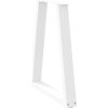 Nohy k jídelnímu stolu ve tvaru V, 2 ks, , 60 x (72-73,3) cm, ocel [4012565] (Barva Bílá)