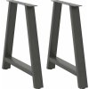 Nohy k jídelnímu stolu ve tvaru A, 2 ks, , 80 x (72-73) cm, ocel [4012858] (Barva Antracitová)