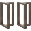 Nohy k jídelnímu stolu ve tvaru T, 2 ks, , 50 x 35 x (72-73) cm, ocel [4013050] (Barva Antracitová)