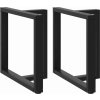 Nohy k jídelnímu stolu ve tvaru T, 2 ks, , 80 x 35 x (72-73) cm, ocel [4013060] (Barva Černá)