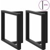 Nohy k jídelnímu stolu ve tvaru T, 2 ks, , 80 x 35 x (72-73) cm, ocel [4013060] (Barva Černá)