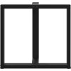 Nohy k jídelnímu stolu ve tvaru T, 2 ks, , 80 x 35 x (72-73) cm, ocel [4013060] (Barva Černá)