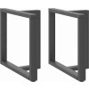 Nohy k jídelnímu stolu ve tvaru T, 2 ks, , 80 x 35 x (72-73) cm, ocel [4013060] (Barva Černá)