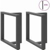 Nohy k jídelnímu stolu ve tvaru T, 2 ks, , 80 x 35 x (72-73) cm, ocel [4013060] (Barva Černá)