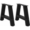 Nohy konferenčního stolku ve tvaru A, 2 ks, , 40 x (30-31) cm, ocel [4012812] (Barva Černá)