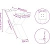 Nohy konferenčního stolku ve tvaru X, 2 ks, ocel, 60 x (30-31) cm, ocel [4012940] (Barva Černá)