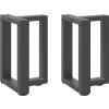 Nohy konferenčního stolku ve tvaru T, 2 ks, , 38 x 25 x (42-43) cm, ocel [4013024] (Barva Černá)