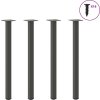 Nohy konzolového stolku 4 ks ocel 72-74 cm ocel [4012456] (Barva Černá)