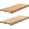 Nášlapy na schody 2 ks světle hnědé 70x25x2 cm masivní dub [3283784] (Barva Světle hnědá)