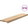 Nášlapy na schody 16 ks světle hnědé 110x30x2 cm masivní dub [3282939] (Barva Přírodní)