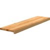 Nášlapy na schody 4 ks neošetřené 100x25x2 cm masivní dub [3282896] (Barva Přírodní)