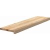 Nášlapy na schody 4 ks neošetřené 100x25x2 cm masivní dub [3282896] (Barva Přírodní)