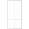 Interiérové dveře 102,5 x 201,5 cm bílé matné sklo a hliník [151205] (Barva Černá a průhledná)